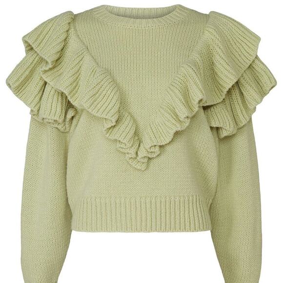 MINKPINK Light Green Ruffle Sweater - Picture 8 of 11